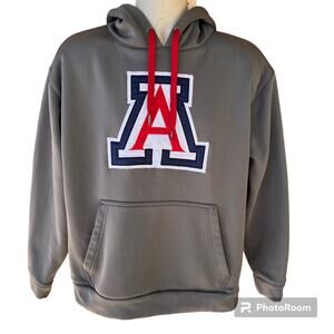 University of Arizona U of A Pullover Hoodie Sweatshirt Gray Wildcats Mens M